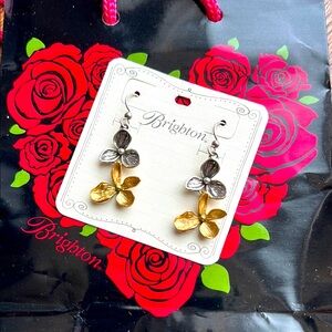 NWT Brighton Everbloom 2 tone flower earrings
